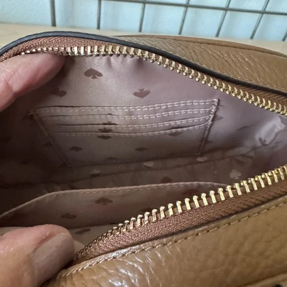 KATE SPADE Kourtney Suede Mustard Crossbody Bag - Picture 7 of 15